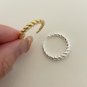 Minimalism Twisted 925 Sterling Silver Adjustable Ring
