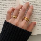 Simple Hollow Wave Lines 925 Sterling Silver Adjustable Ring
