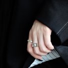 Men's Geometry 925 Sterling Silver Adjustable Ring