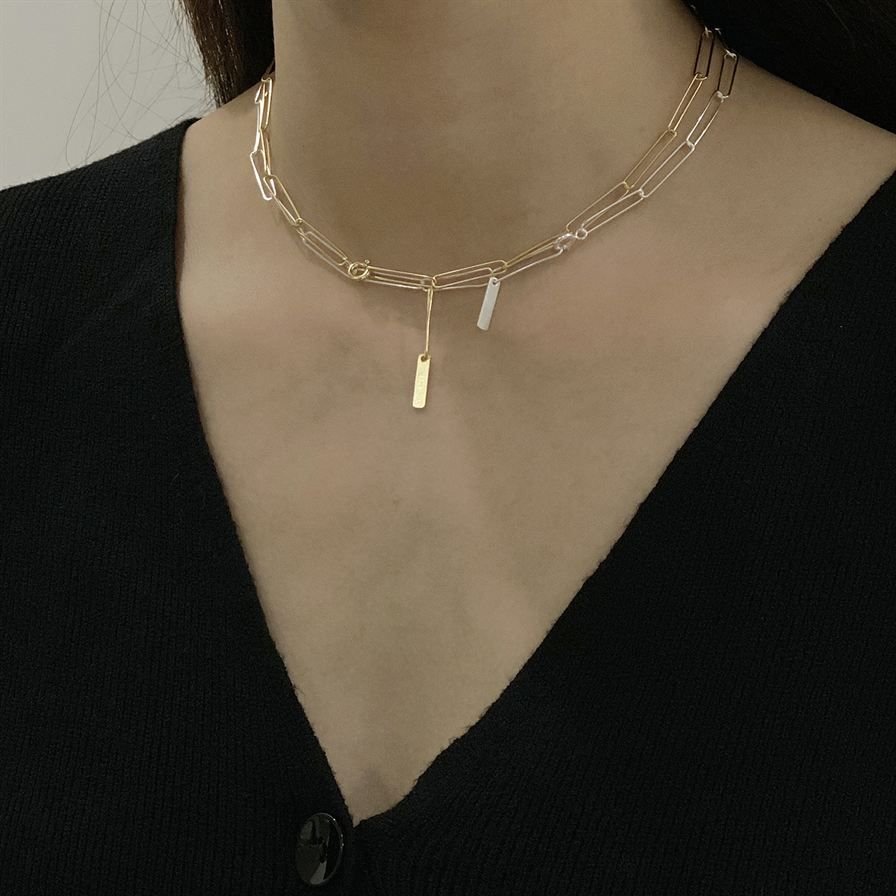 Choker Hollow Chain 925 Sterling Silver Necklace