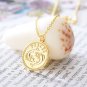 Holiday Twelve Constellations Round Tag 925 Sterling Silver Necklace