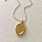 Gift Simple Round Tag 925 Sterling Silver Necklace