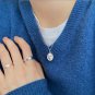 Gift Simple Round Tag 925 Sterling Silver Necklace