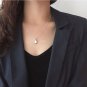Minimalism Vintage Round Heart Square Cross Silver Necklace