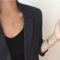 Minimalism Vintage Round Heart Square Cross Silver Necklace