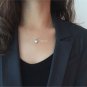 Minimalism Vintage Round Heart Square Cross Silver Necklace
