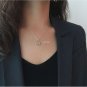 Minimalism Vintage Round Heart Square Cross Silver Necklace