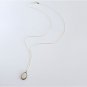 Minimalism Vintage Round Heart Square Cross Silver Necklace