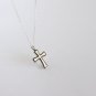 Minimalism Vintage Round Heart Square Cross Silver Necklace