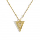 Statement Geometry Triangle 925 Sterling Silver Necklace
