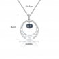 Hollow Half-Round Natural Pearl Cubic Zirconia 925 Sterling Silver Necklace