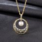 Hollow Half-Round Natural Pearl Cubic Zirconia 925 Sterling Silver Necklace