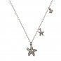 CZ Starfish 925 Sterling Silver Necklace