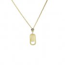 Geometry Rectangle CZ 925 Sterling Silver Necklace
