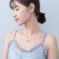 Sweet CZ Crescent Moon Star 925 Sterling Silver Necklace