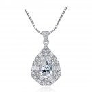 Beautiful CZ Waterdrop 925 Sterling Silver Necklace