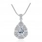 Beautiful CZ Waterdrop 925 Sterling Silver Necklace