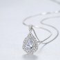 Beautiful CZ Waterdrop 925 Sterling Silver Necklace