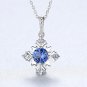 Elegant CZ Snowflake 925 Sterling Silver Necklace