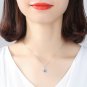 Elegant CZ Snowflake 925 Sterling Silver Necklace