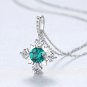 Elegant CZ Snowflake 925 Sterling Silver Necklace