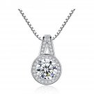 Round CZ 925 Sterling Silver Necklace
