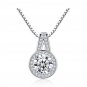Round CZ 925 Sterling Silver Necklace