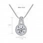Round CZ 925 Sterling Silver Necklace