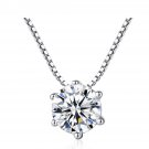 Round CZ 925 Sterling Silver Necklace