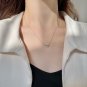 Wedding Hollow CZ Heart Circle 925 Sterling Silver Necklace