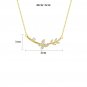 Women CZ Flying Butterfly Tree Branch 925 Sterling Silver Necklace