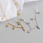 Elegant Geometry Rhombus CZ 925 Sterling Silver Necklace