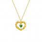 Gift Dancing CZ Hollow Heart 925 Sterling Silver Necklace