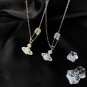 Gift CZ Saturn Planet Pin 925 Sterling Silver Necklace