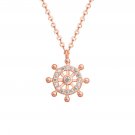 Fashion CZ Rudder 925 Sterling Silver Necklace