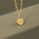 Natural Opal Heart Leaf 925 Sterling Silver Necklace