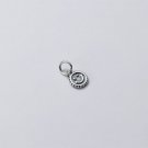 Sweet Smile Matte Round Tag 925 Sterling Silver DIY Pendant