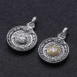 Turning Round Taichi Gossip Brave Troop Solid 925 Silver Pendant