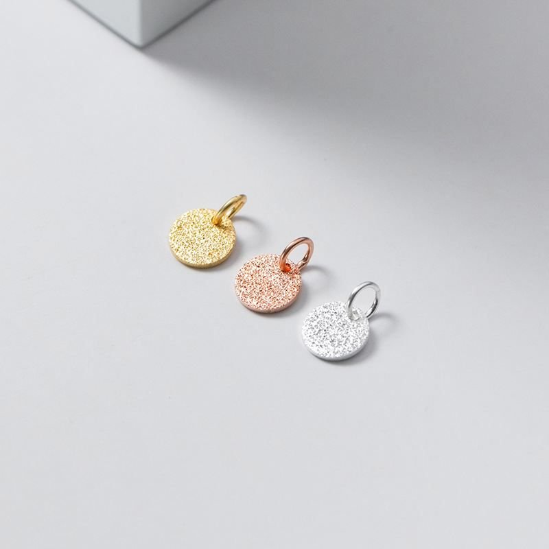 Shining 6mm Round 925 Sterling Silver DIY Pendant