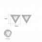 Geometry Triangle Created Opal 925 Sterling Silver Stud Earrings
