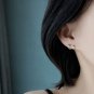 Fashion Shell Pearl 925 Sterling Silver Hoop Earrings