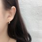 Circle Cubic Zirconia 925 Sterling Silver Hoop Earrings
