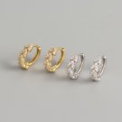 Cubic Zirconia Hearts Girl 925 Sterling Silver Hoop Earrings
