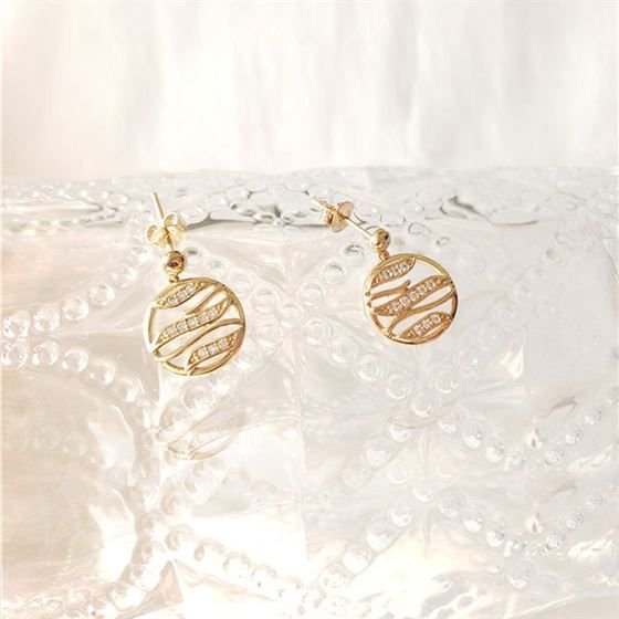 Cubic Zirconia 925 Sterling Silver Dangling Earrings