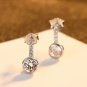 Simple Round Cubic Zirconia 925 Sterling Silver Stud Earrings