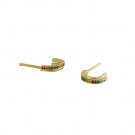Colorful Cubic Zirconia Hook 925 Sterling Silver Stud Earrings
