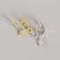 Cubic Zirconia Crescent Moon 925 Sterling Silver Leverback Earrings
