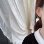 Asymmetric Cubic Zirconia Circles Rings Silver Dangling Earrings