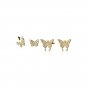 Mini CZ Butterfly 925 Sterling Silver Earrings
