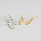CZ Waterdrop Geometry 925 Sterling Silver Earring Buckles